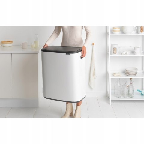 Kosz na śmieci metal Brabantia 60l biały