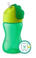 Kubek do nauki picia Philips Avent silikonowy zielony 300 ml ze słomką