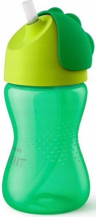Kubek do nauki picia Philips Avent silikonowy zielony 300 ml ze słomką
