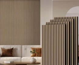Panele akustyczne, Drewno, 120 x 60 cm, Zestaw 2