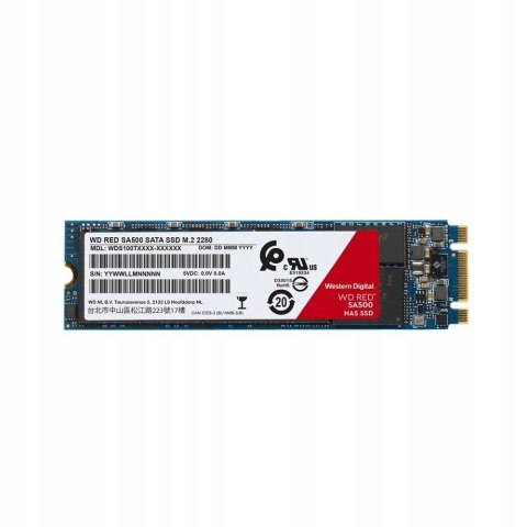 Dysk SSD Western Digital Red SA500 2TB M.2 SATA WDS200T1R0B