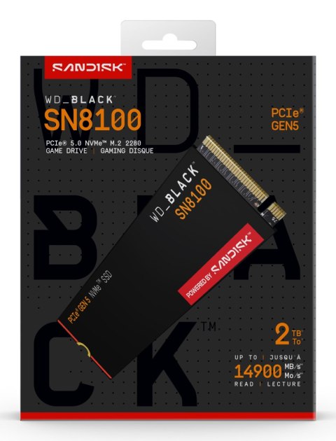 Dysk wewnętrzny SSD WD Black SN8100 2 TB M.2 PCIe 14900MB/s