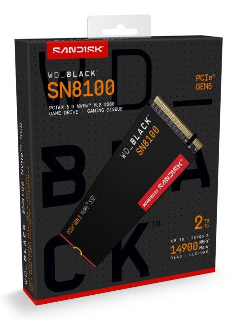 Dysk wewnętrzny SSD WD Black SN8100 2 TB M.2 PCIe 14900MB/s