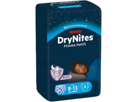 Huggies DryNites Pieluchomajtki Nocne Rozmiar 8 13+ 48-60 kg 11 szt.