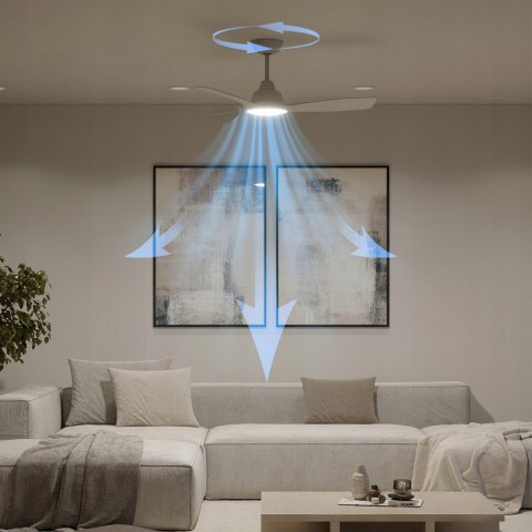 LAMPA SUFITOWA LED z WIATRAKIEM WENTYLATOR SUFITOWY 106cm FIXED BLADE
