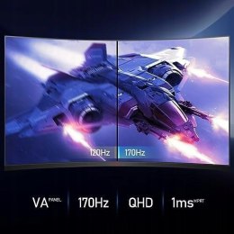 Monitor KOORUI 32E6QC 31.5 2560 x 1440 VA HDMI DisplayPort 165Hz