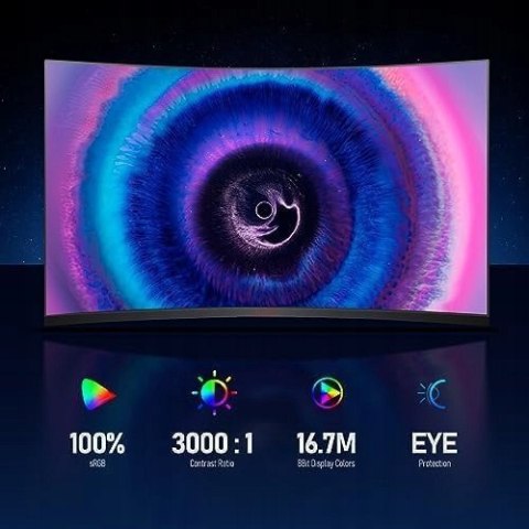 Monitor KOORUI 32E6QC 31.5 2560 x 1440 VA HDMI DisplayPort 165Hz