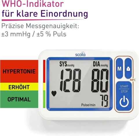 Monitor ciśnienia krwi Scala SC 6750 NFC Precyzyjny pomiar domowy