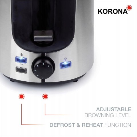 Toster Korona 21255 srebrny/szary 550 W