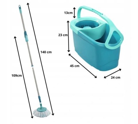 Wiadro i mop obrotowy Leifheit Clean Twist Ergo 34 cm