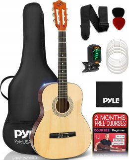 Gitara akustyczna 3/4 dla początkujących dla dzieci młodzieży piękna zestaw