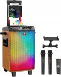 Głośnik PA Tonor K20 Bezprzewodowa Maszyna Karaoke LED 2 Mikrofony BT AUX