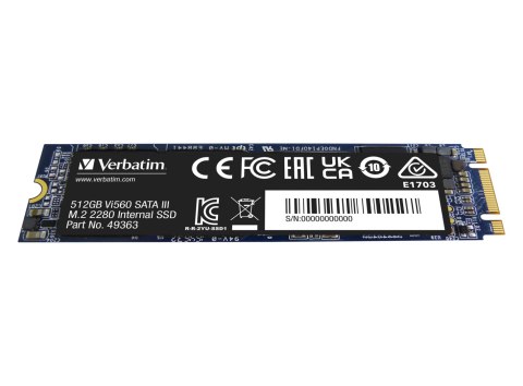 Dysk wewnętrzny SSD Verbatim Vi560 S3 512GB m.2 2280 SATA