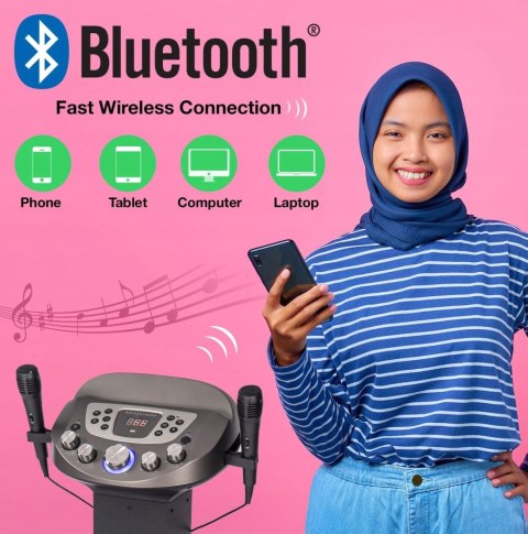 Easy Karaoke EKS828-BT Bluetooth Pedestal Karaoke System