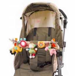 Fehn 74550 Łańcuszek do Wózka Dziecięcego Safari, Wielokolorowy, 45 cm