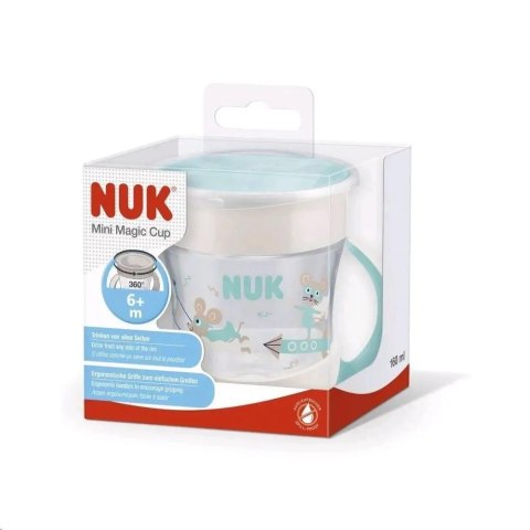Kubek dziecięcy Nuk Mini Magic NUK 360° z pokrywką niebieski