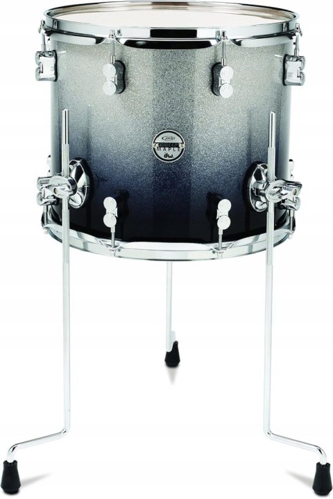 Pacific Drums Concept Maple Floor Tom, 14" x 12", Srebrny do czarnego