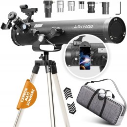 Adler Focus 76700 Teleskop Newton 76/700 Barlow + Adapter Smartfon 2024