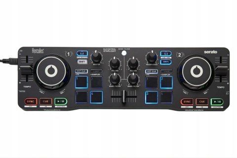 Kontroler DJ Hercules DJControl Starlight 2 kanały Serato USB Czarny