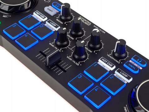 Kontroler DJ Hercules DJControl Starlight 2 kanały Serato USB Czarny
