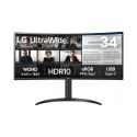 Monitor LG 34" 34WR55QK-B WQHD 21:9 zakrzywiony czarny