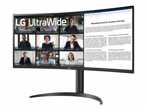 Monitor LG 34" 34WR55QK-B WQHD 21:9 zakrzywiony czarny