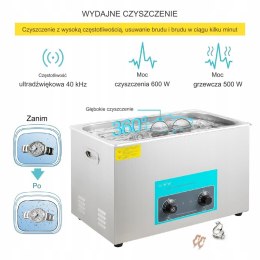 Myjka VEVOR Ultradźwiękowa do czyszczenia 30L