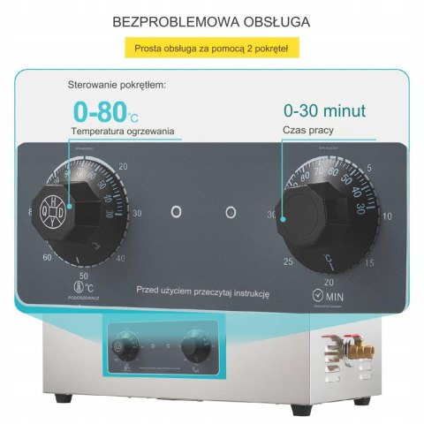 Myjka VEVOR Ultradźwiękowa do czyszczenia 30L