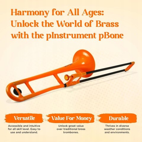 Puzon tenorowy pBone PBONE1OR Plastikowy Lekki Instrument do nauki gry
