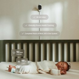 Owlet Dream Duo niania elektroniczna 2K HD pulsoksymetr zestaw różowy
