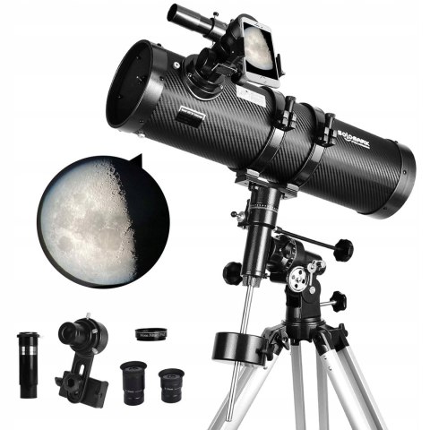 Teleskop Reflektor Solomark 130EQ 130 mm 650 mm Montaż Paralaktyczny
