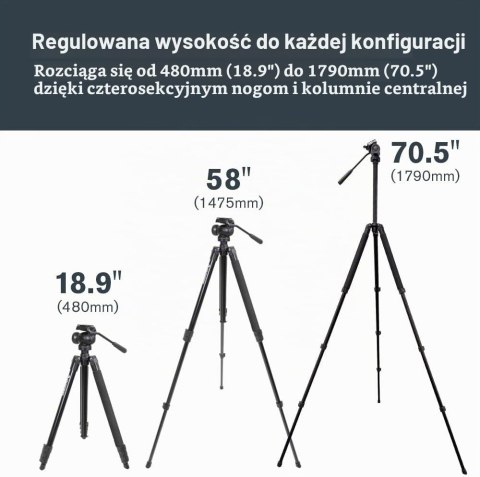 Celestron 82050 TrailSeeker statyw, Czarny