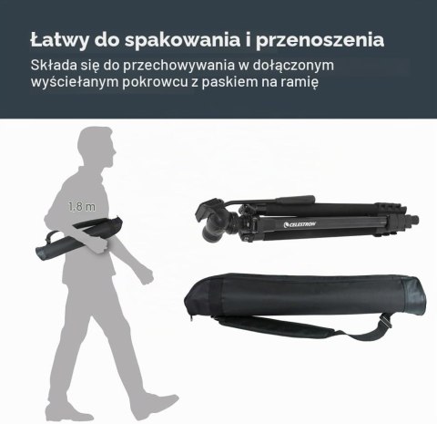 Celestron 82050 TrailSeeker statyw, Czarny