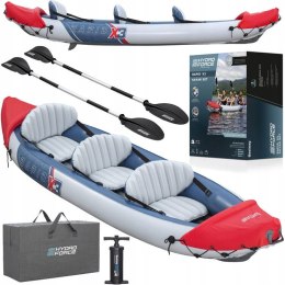 Kajak dmuchany Bestway Rapid X3 3 osobowy + wiosła torba 381x100 cm 65132