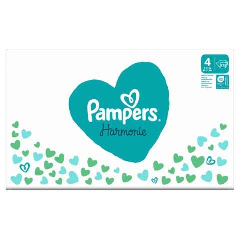 Pampers Harmonie pieluszki rozmiar 4 Maxi 9-14 kg, 174 sztuk