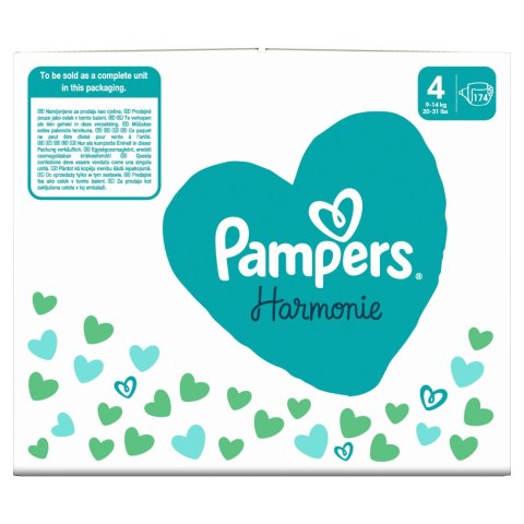 Pampers Harmonie pieluszki rozmiar 4 Maxi 9-14 kg, 174 sztuk
