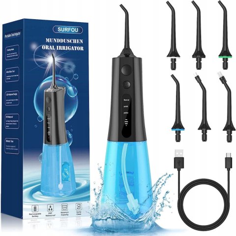 SURFOU Water Flosser IPX7 Wodoodporny 400 ml Bezpr