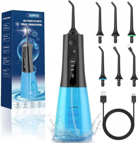 SURFOU Water Flosser IPX7 Wodoodporny 400 ml Bezpr