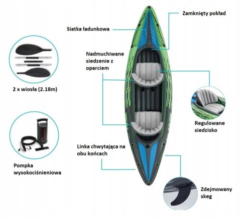 Kajak dmuchany INTEX Challenger K2 2-sobowy 351cm 68306
