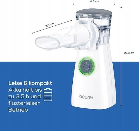 Nebulizator Beurer IH 57 przenośny technologia aerozolowa akumulator