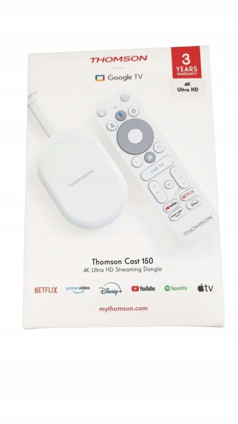 Odtwarzacz Multimedialny Thomson TV Go Cast 150 4K 8 GB Google TV HDMI