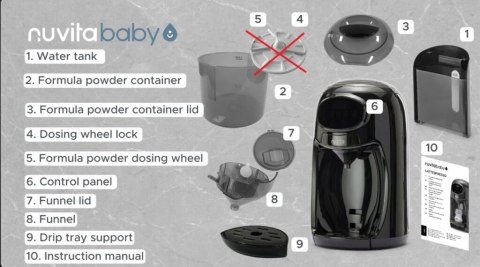 Podgrzewacz elektryczny Nuvita 1180 Lattespresso