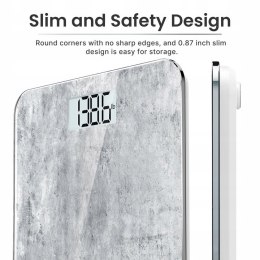 RENPHO CORE 1S WAGA ŁAZIENKOWA ELEKTRONICZNA SZKLANA WYGLĄD BETONU 180KG
