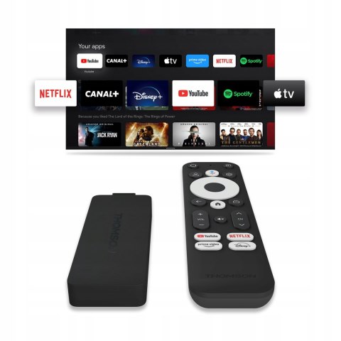 Streaming Stick Thomson 140 G 4K UHD 8 GB Google TV Wbudowany Chromecast