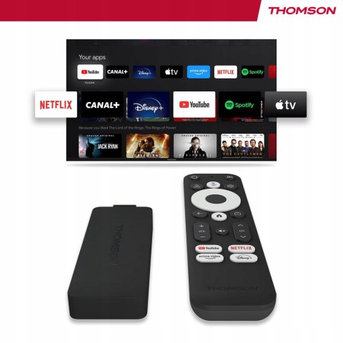 Streaming Stick Thomson 140 G 4K UHD 8 GB Google TV Wbudowany Chromecast