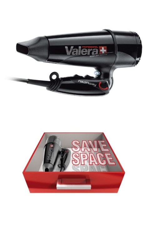 Suszarka do włosów Valera Swiss Light 5400 2000 W jonizacja składana czarna
