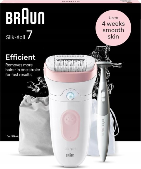 Depilator Damski Braun Silk-épil 7 7-210 Zestaw 6w1 Golarka Trymer IPX7 USB
