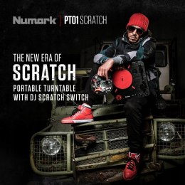 Gramofon Numark PT01 Scratch Napęd Paskowy Przedwzmacniacz Czarny 33 45 78