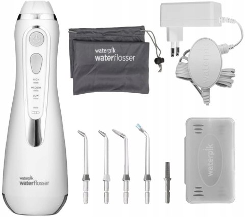 Irygator Waterpik WP-560EU bezprzewodowy biały 3 ustawienia ciśnienia