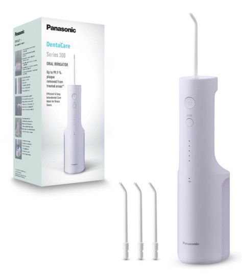 Irygator bezprzewodowy Panasonic z regulacją ciśnienia 200 ml, 4 końcówki